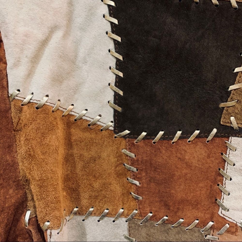 Fashion Crew L Patchwork Suede Jacket - image 2